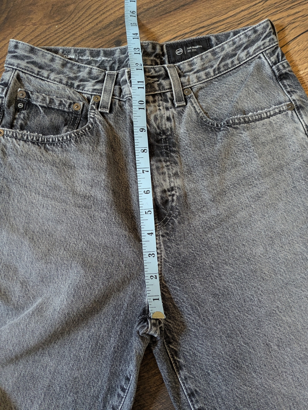 AG Adriano Goldschmied Clove 26 Relaxed Vintage Straight Jeans Grey Acid NWOT - Picture 7 of 8